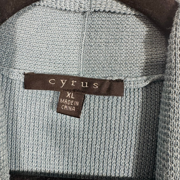 XL Cyrus Blue Open Front Knit Cardigan Sweater - Picture 5 of 10